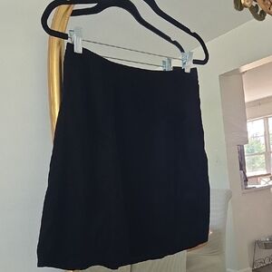 LOFT Velvet Black Mini Skirt